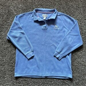 Vintage 90s Sarvis Creek Dragonfly Embroidered Button Up Pullover Size L Summer